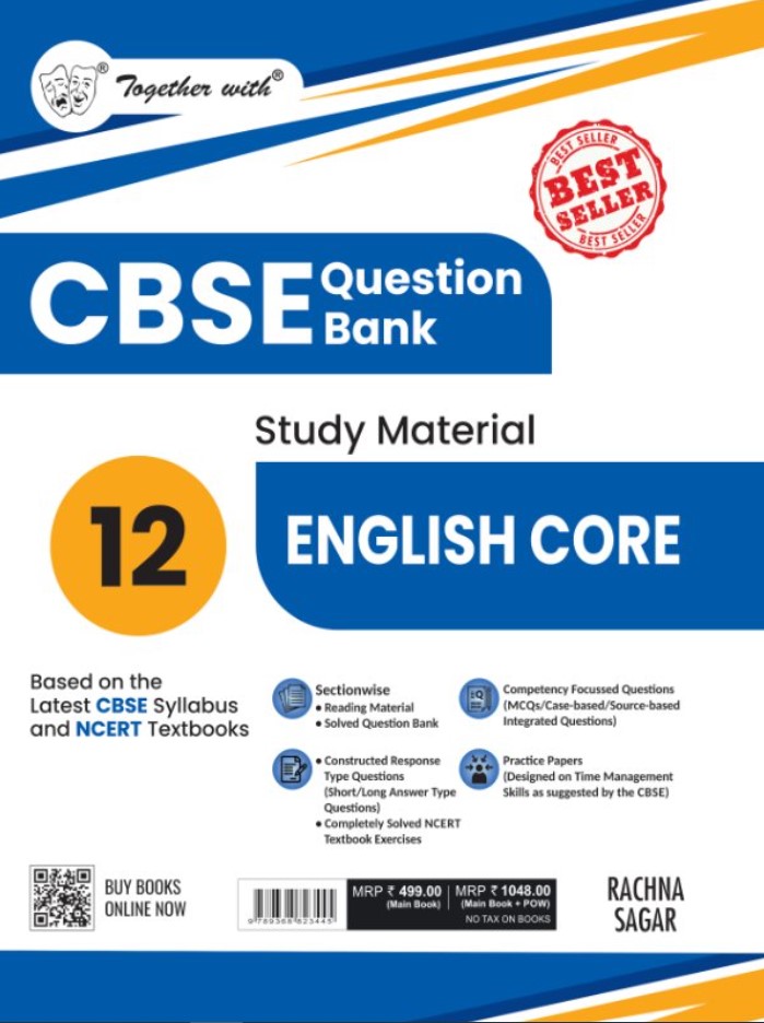 Together with CBSE Class 12 English Core Question Bank or  Study Material 2025-2026 Exam (Based on the Latest Syllabus)
